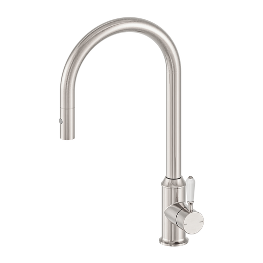 YORK PULL OUT SINK MIXER WITH VEGIE SPRAY FUNCTION WITH BRUSHED NICKEL
