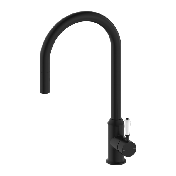 YORK PULL OUT SINK MIXER WITH VEGIE SPRAY FUNCTION WITH MATTE BLACK