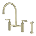 YORK BRIDGE PULL OUT KITCHEN SET WITH HAND SPRAY AGED BRASS