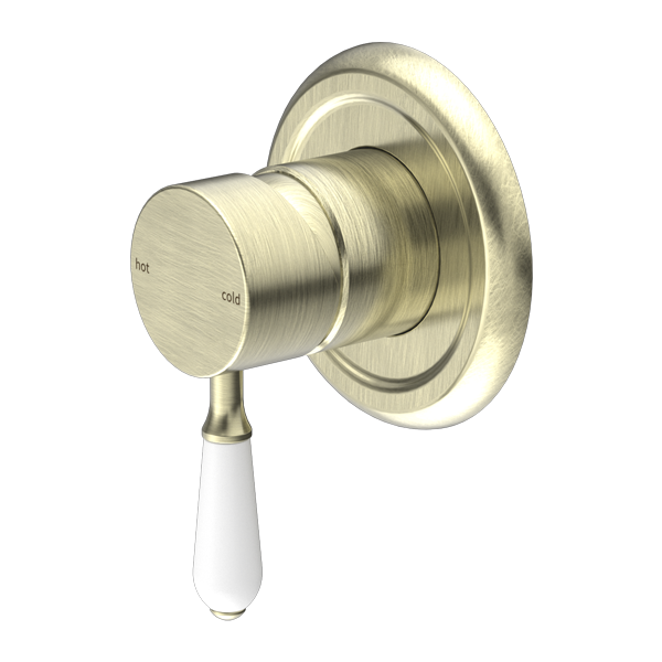 YORK SHOWER MIXER WITH AGED BRASS