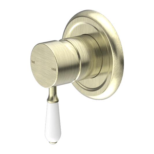 YORK SHOWER MIXER WITH AGED BRASS
