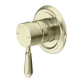 YORK SHOWER MIXER WITH METAL LEVER AGED BRASS