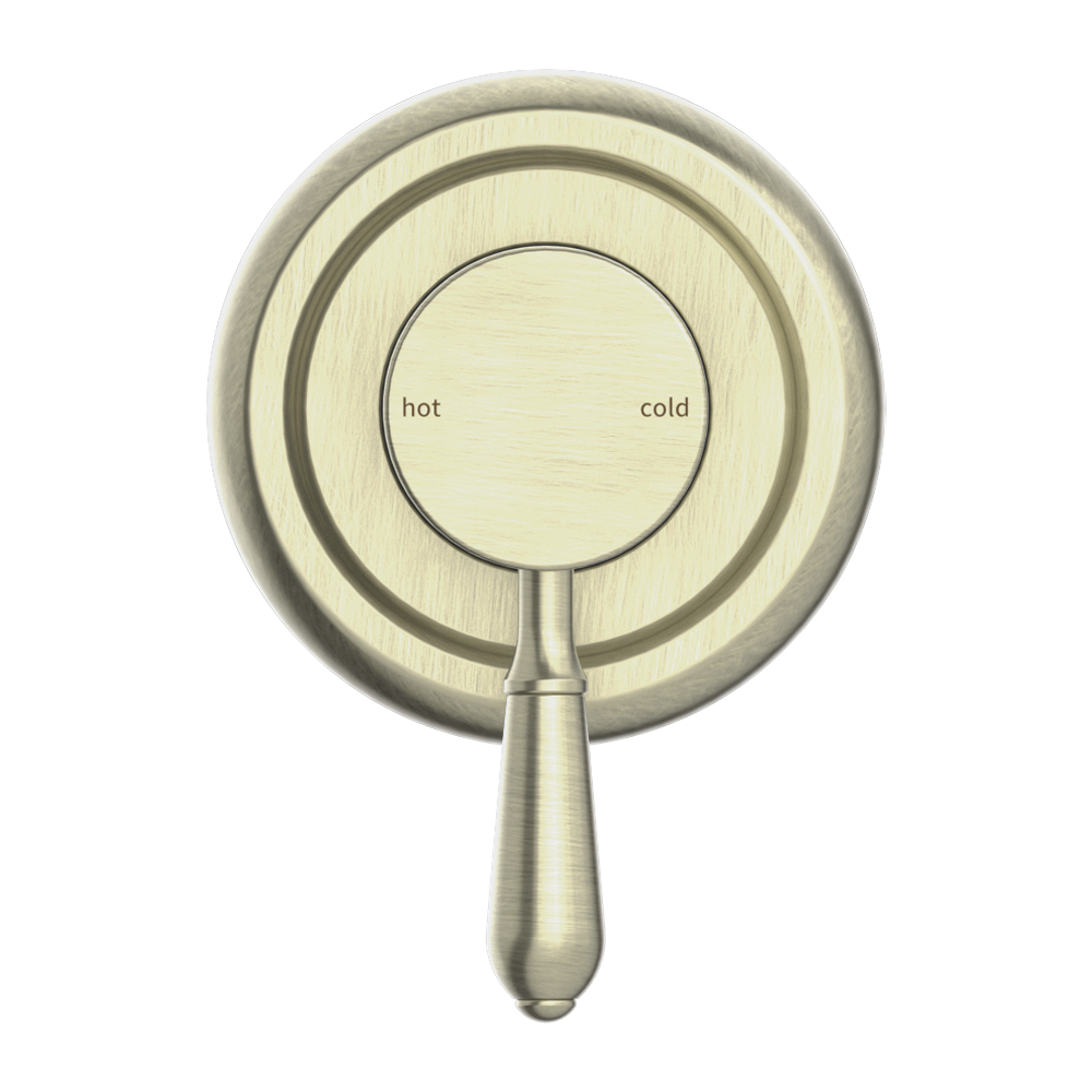 YORK SHOWER MIXER WITH METAL LEVER AGED BRASS