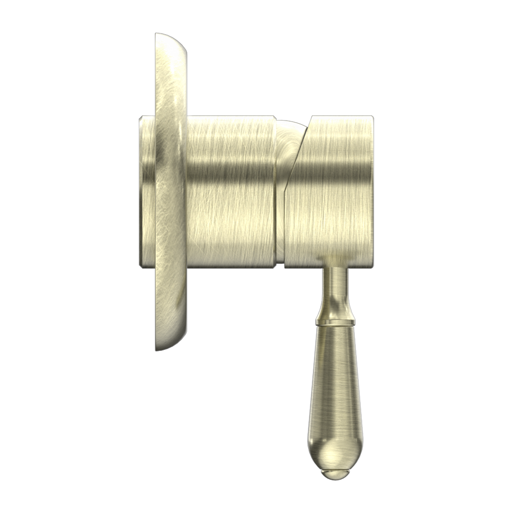 YORK SHOWER MIXER WITH METAL LEVER AGED BRASS