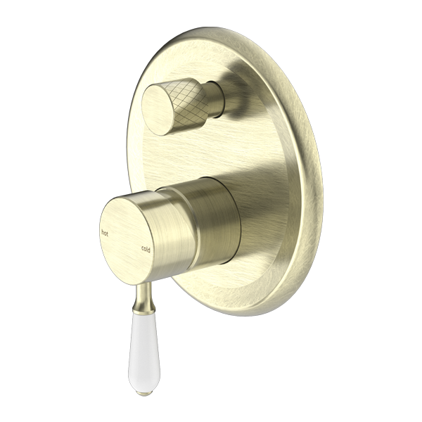 YORK SHOWER MIXER WITH DIVERTOR WITH AGED BRASS