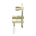 YORK SHOWER MIXER WITH DIVERTOR WITH AGED BRASS