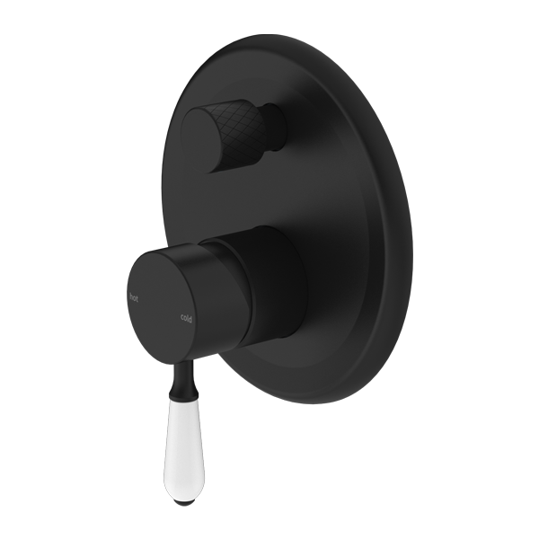 YORK SHOWER MIXER WITH DIVERTOR WITH MATTE BLACK