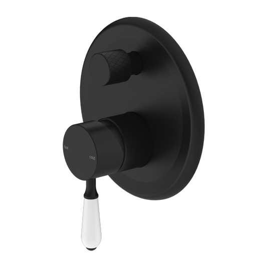 YORK SHOWER MIXER WITH DIVERTOR WITH MATTE BLACK