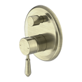 YORK SHOWER MIXER WITH DIVERTOR WITH METAL LEVER AGED BRASS