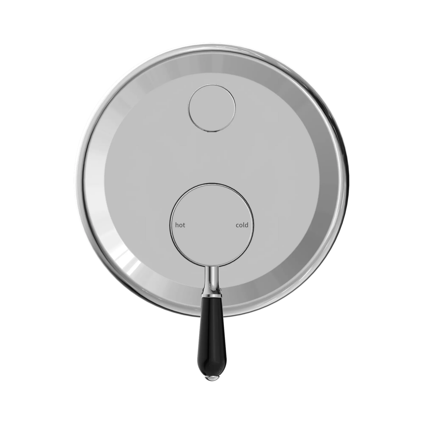 York Shower Mixer With Diverter With Black Porcelain Lever