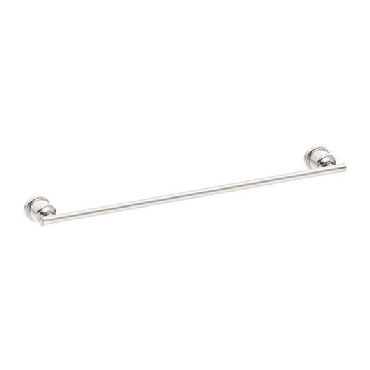 YORK SINGLE TOWEL RAIL 600MM BRUSHED NICKEL