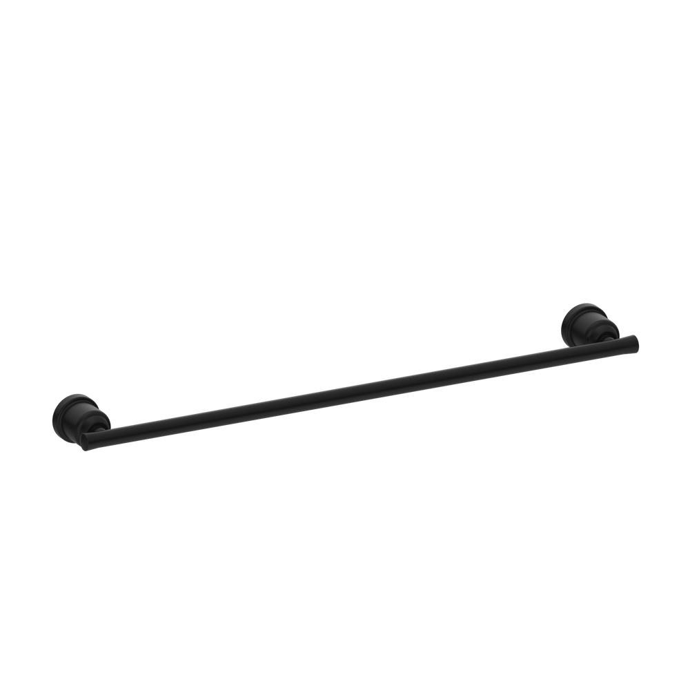 YORK SINGLE TOWEL RAIL 600MM MATTE BLACK