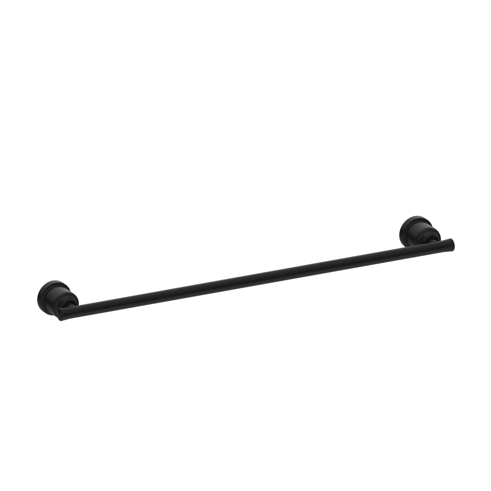 YORK SINGLE TOWEL RAIL 600MM MATTE BLACK