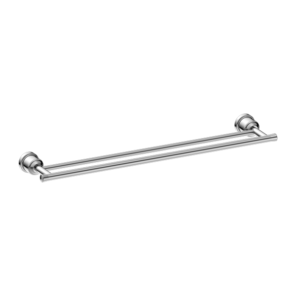 YORK DOUBLE TOWEL RAIL 600MM CHROME