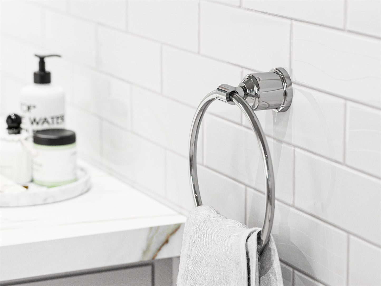 YORK TOWEL RING CHROME