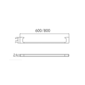 PEARL SINGLE TOWEL RAIL 600/800MM CHROME