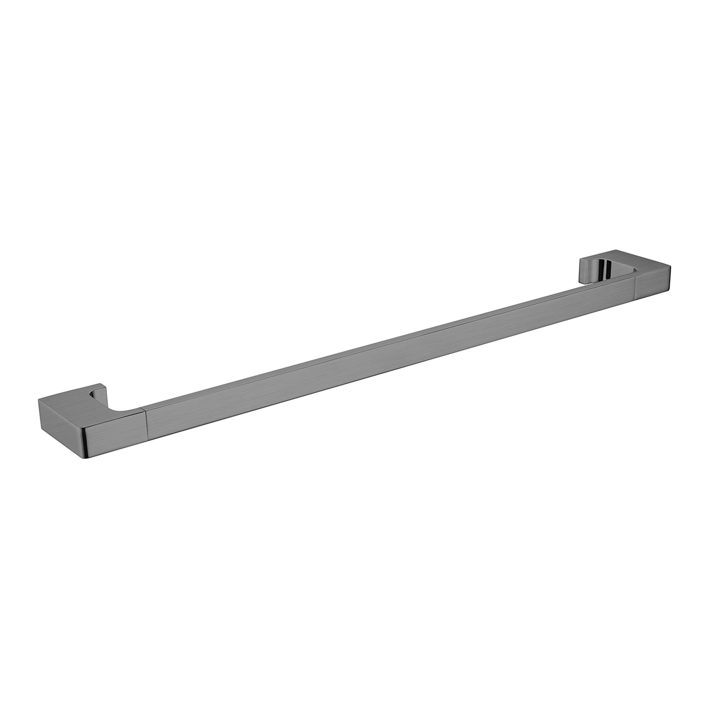 PEARL SINGLE TOWEL RAIL 600/800MM GUN METAL GREY