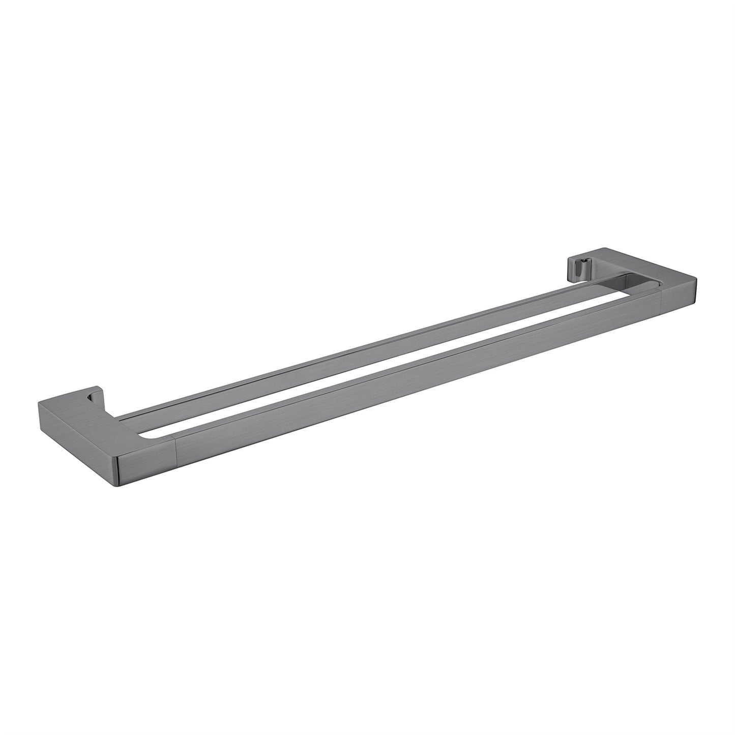 PEARL DOUBLE TOWEL RAIL 600/800MM GUN METAL GREY
