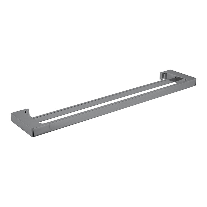 Pearl Double Towel Rail 600/800MM Gun Metal Grey — Gunmetal