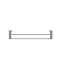 PEARL DOUBLE TOWEL RAIL 600/800MM GUN METAL GREY