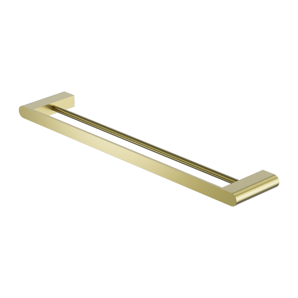 BIANCA DOUBLE TOWEL RAIL 600/800MM BRUSHED GOLD