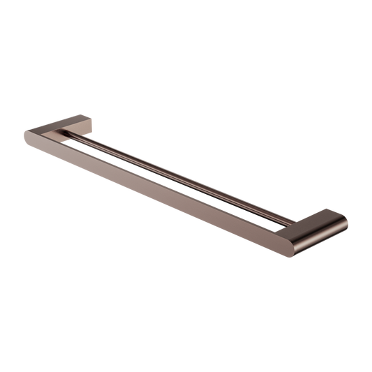 BIANCA DOUBLE TOWEL RAIL 600/800MM BRUSHED BRONZE