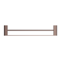 BIANCA DOUBLE TOWEL RAIL 600/800MM BRUSHED BRONZE