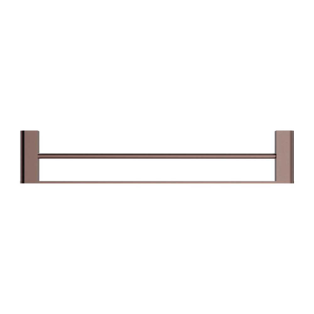 BIANCA DOUBLE TOWEL RAIL 600/800MM BRUSHED BRONZE