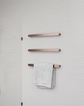 BIANCA 240V SINGLE HEATED TOWEL RAIL BRUSHED BRONZE