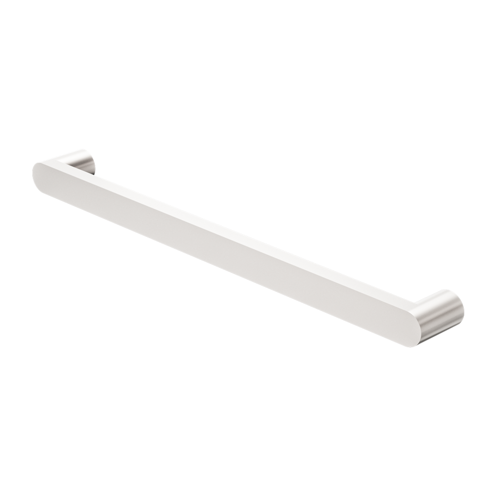 BIANCA 240V SINGLE HEATED TOWEL RAIL BRUSHED NICKEL