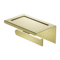 BIANCA TOILET ROLL HOLDER WITH PHONE HOLDER BRUSHED GOLD
