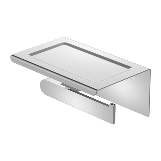 BIANCA TOILET ROLL HOLDER WITH PHONE HOLDER CHROME