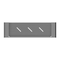 BIANCA METAL SHOWER SHELF GUN METAL GREY