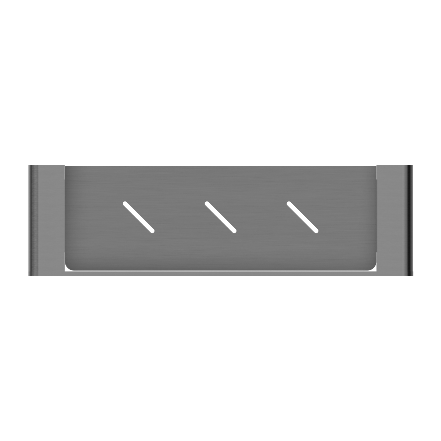 BIANCA METAL SHOWER SHELF GUN METAL GREY