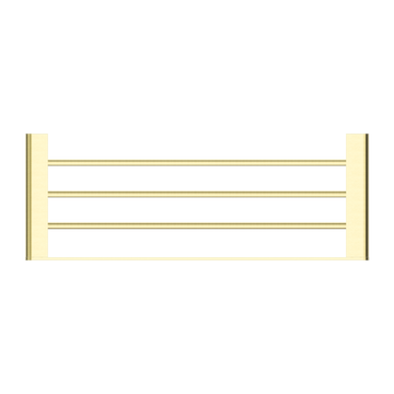 Bianca Towel Rack Brushed Gold — Gold & Brass, Towel Rails, Towel Rings, Racks & Ladders