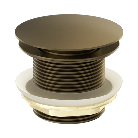 40mm Bath Pop-Up Plug With Removable Waste No Overflow Tumbled Antique Brass