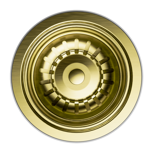 KITCHEN SINK BASKET WASTE BRUSHED GOLD