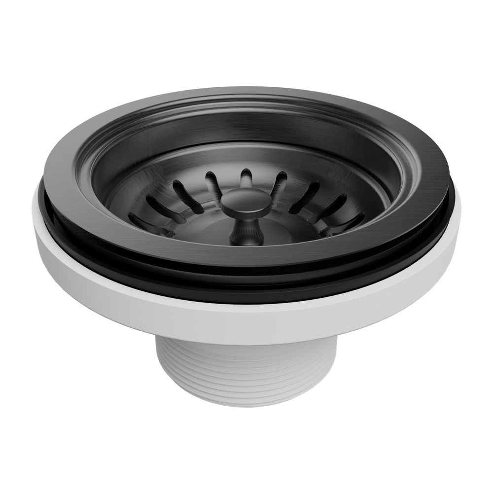 KITCHEN SINK BASKET WASTE GUN METAL