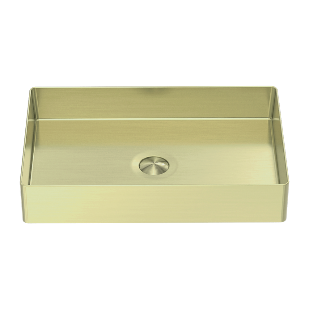 OPAL RECTANGLE STAINLESS STEEL BASIN BRUSHED GOLD