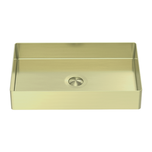 OPAL RECTANGLE STAINLESS STEEL BASIN BRUSHED GOLD