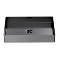 OPAL RECTANGLE STAINLESS STEEL BASIN GRAPHITE