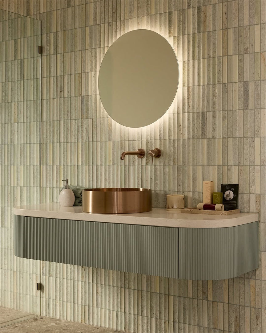 OPAL ROUND 400MM STAINLESS STEEL BASIN BRUSHED BRONZE