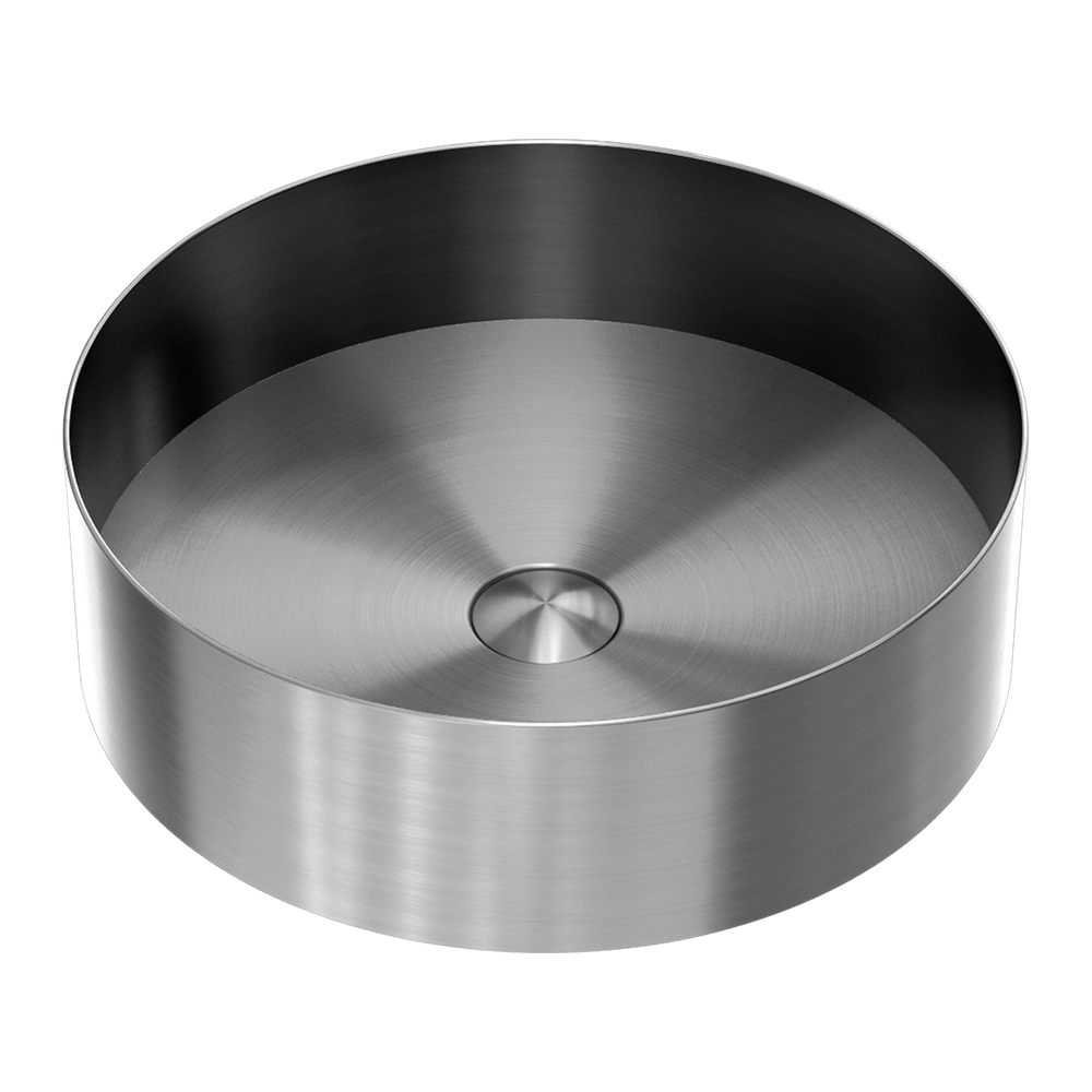 OPAL ROUND 400MM STAINLESS STEEL BASIN GRAPHITE (NRB401RGR) GRAPHITE