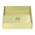 OPAL SQUARE 400MM STAINLESS STEEL BASIN BRUSHED GOLD