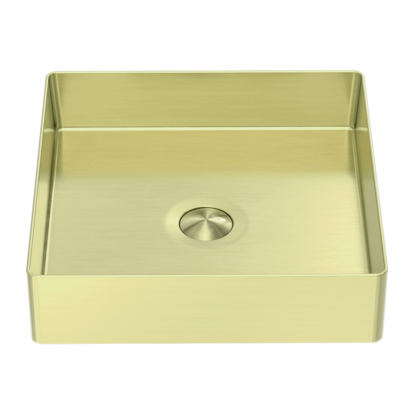 OPAL SQUARE 400MM STAINLESS STEEL BASIN BRUSHED GOLD