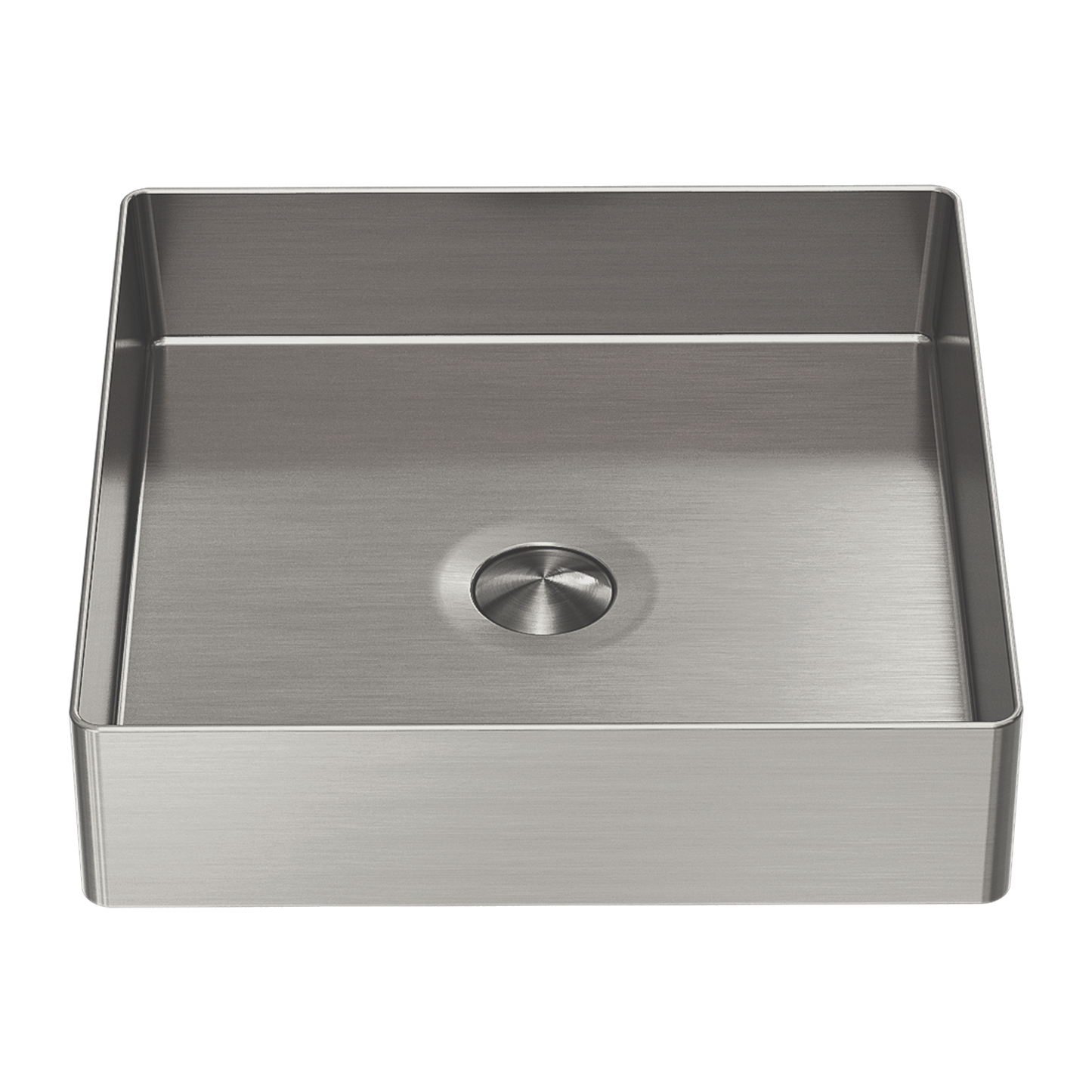 OPAL SQUARE 400MM STAINLESS STEEL BASIN BRUSHED NICKEL
