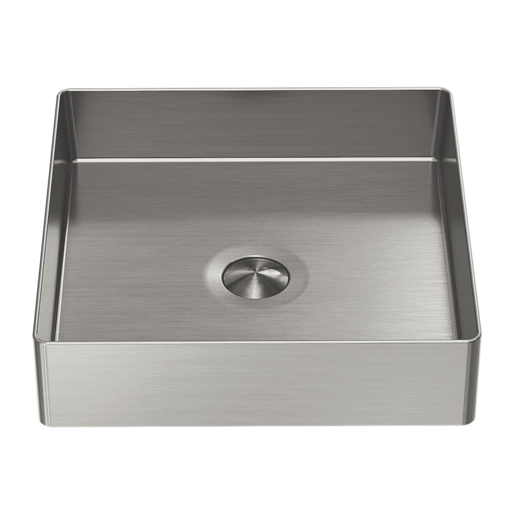 OPAL SQUARE 400MM STAINLESS STEEL BASIN BRUSHED NICKEL