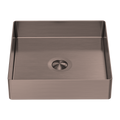 OPAL SQUARE 400MM STAINLESS STEEL BASIN BRUSHED BRONZE