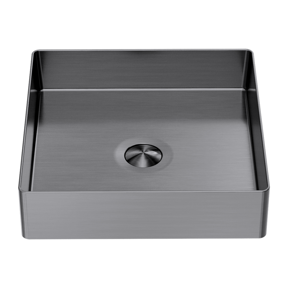 OPAL SQUARE 400MM STAINLESS STEEL BASIN GRAPHITE (NRB401SGR) GRAPHITE
