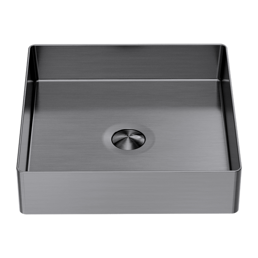 OPAL SQUARE 400MM STAINLESS STEEL BASIN GRAPHITE (NRB401SGR) GRAPHITE